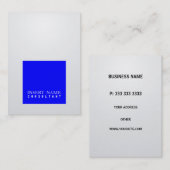 Professioneel elegant blauw vierkant Moderne gradi Visitekaartje (Voorkant / Achterkant)