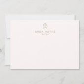 Professioneel Elegant Blush Roze Patroon Monogram Bedankkaart (Voorkant)