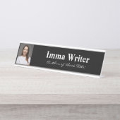 Professioneel Elegant Boek Ondertekenaar Auteur Bureau Naambordje (Voorkant)