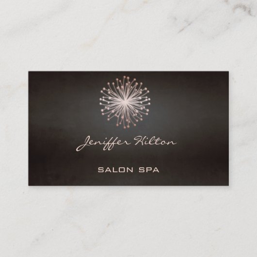 Professioneel elegant chic dandelion visitekaartje (Voorkant)