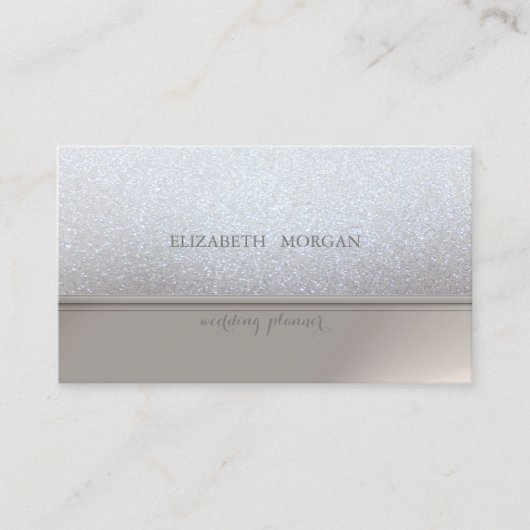Professioneel Elegant Chic Glitterend Visitekaartje (Voorkant)