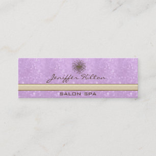 Professioneel elegant chic glittery dandelion mini visitekaartje