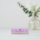 Professioneel elegant chic glittery dandelion mini visitekaartje (Staand voorkant)