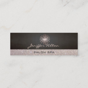 Professioneel elegant chic glittery dandelion mini visitekaartje