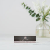 Professioneel elegant chic glittery dandelion mini visitekaartje (Staand voorkant)