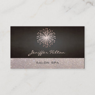 Professioneel elegant chic glittery dandelion visitekaartje