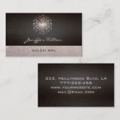 Professioneel elegant chic glittery dandelion visitekaartje (Voorkant / Achterkant)