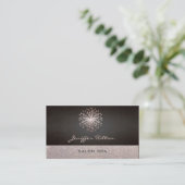 Professioneel elegant chic glittery dandelion visitekaartje (Staand voorkant)