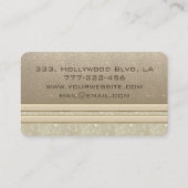 Professioneel elegant chic glittery dandelion visitekaartje (Achterkant)