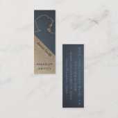 Professioneel elegant chic gold glittery silhouet mini visitekaartje (Voorkant / Achterkant)