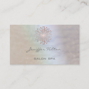 Professioneel elegant chic holographic dandelion visitekaartje