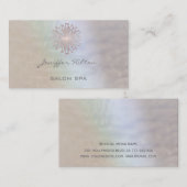 Professioneel elegant chic holographic dandelion visitekaartje (Voorkant / Achterkant)