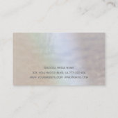 Professioneel elegant chic holographic dandelion visitekaartje (Achterkant)