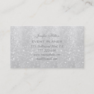 Professioneel elegant chic luxe glittery monogram visitekaartje