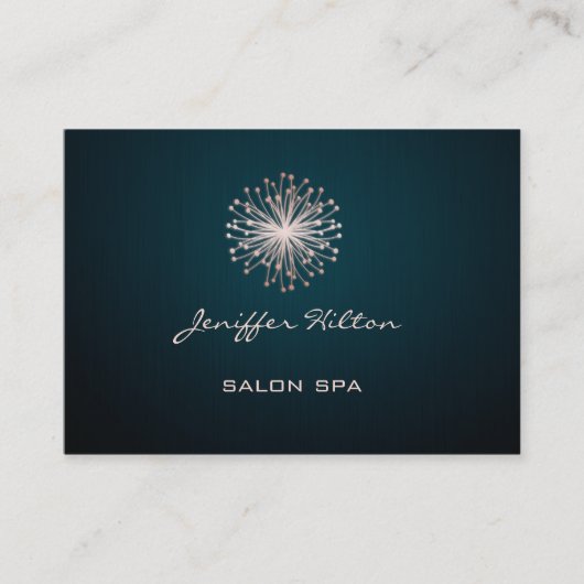 Professioneel elegant chic texture dandelion visitekaartje (Voorkant)