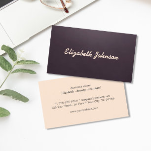 Professioneel elegant Chic TextureBeauty Consultan Visitekaartje