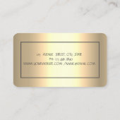 Professioneel Elegant Chique Lotus, Yoga Zwart Visitekaartje (Achterkant)