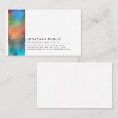 Professioneel elegant creatief Abstract art Visitekaartje (Voorkant / Achterkant)