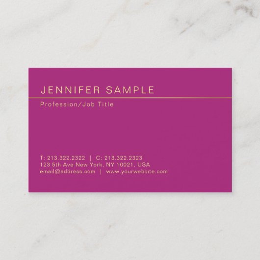 Professioneel elegant Creative Trendy Modern Visitekaartje (Voorkant)