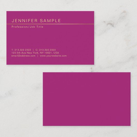 Professioneel elegant Creative Trendy Modern Visitekaartje (Voorkant / Achterkant)