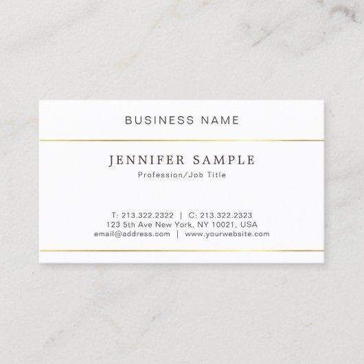 Professioneel, elegant design, eenvoudig visitekaartje (Voorkant)