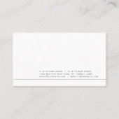 Professioneel, elegant eenvoudig design in moderne visitekaartje (Achterkant)