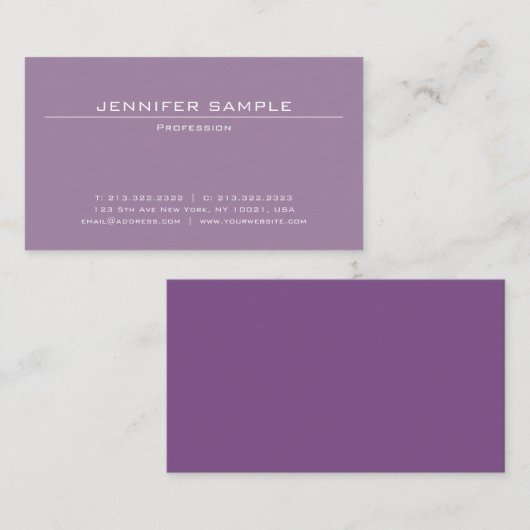 Professioneel elegant eenvoudig design, modern visitekaartje (Voorkant / Achterkant)