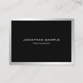 Professioneel Elegant Eenvoudig Gewoon Modern Zilv Visitekaartje (Voorkant)