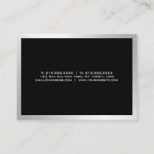 Professioneel Elegant Eenvoudig Gewoon Modern Zilv Visitekaartje (Achterkant)