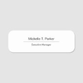 Professioneel elegant, eenvoudig minimalistisch, m naamplaatje (Voorkant)