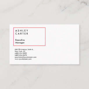 Professioneel elegant, eenvoudig minimalistisch, m visitekaartje