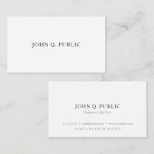 Professioneel Elegant Eenvoudig Modern Minimalist Visitekaartje (Voorkant / Achterkant)