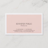 Professioneel elegant eenvoudig ontwerp Blush roze Visitekaartje (Voorkant)