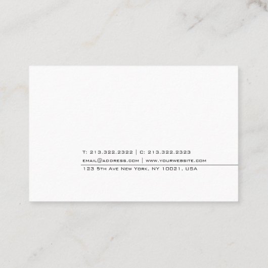 Professioneel, elegant, eenvoudig ontwerp, modern visitekaartje (Achterkant)