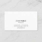 Professioneel Elegant Eenvoudig Ontwerp Zwart-wit Visitekaartje (Achterkant)