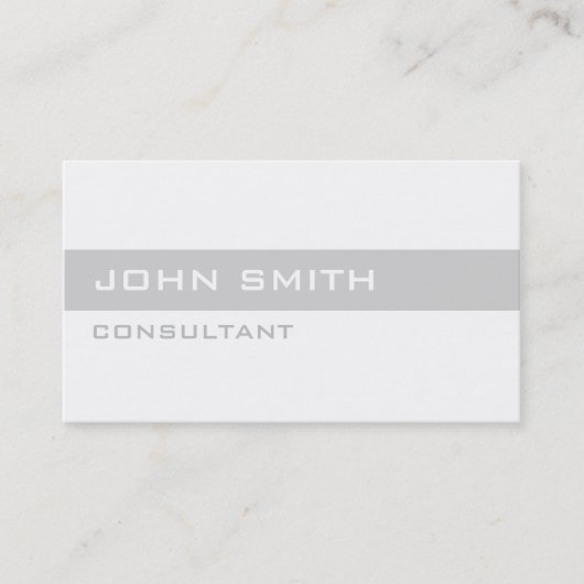 Professioneel elegant eenvoudig wit, modern visitekaartje (Voorkant)