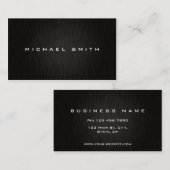 Professioneel, elegant, eenvoudig zwart visitekaartje (Voorkant / Achterkant)