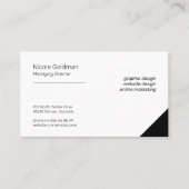 Professioneel, elegant en eenvoudig zwart visitekaartje (Voorkant)