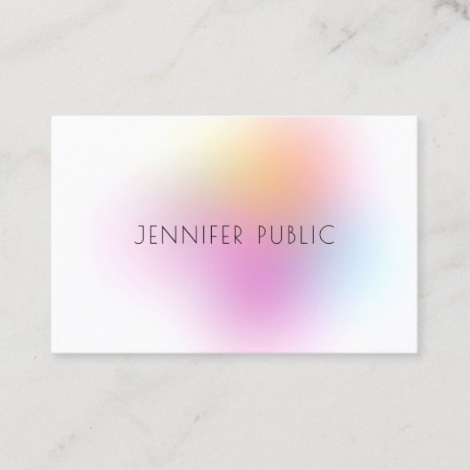 Professioneel, elegant en modern, kleurrijk ontwer visitekaartje (Voorkant)