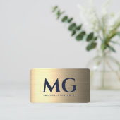 Professioneel Elegant Faux Gold Metallic Modern Visitekaartje (Staand voorkant)