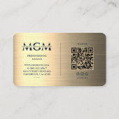 Professioneel Elegant Faux Gold Metallic Modern Visitekaartje (Achterkant)