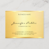 Professioneel Elegant Faux Gold Minimalistisch Mod Visitekaartje (Achterkant)