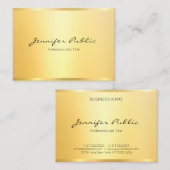 Professioneel Elegant Faux Gold Minimalistisch Mod Visitekaartje (Voorkant / Achterkant)