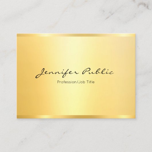 Professioneel Elegant Faux Gold Minimalistisch Mod Visitekaartje (Voorkant)