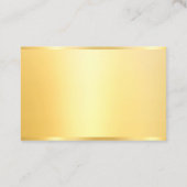 Professioneel Elegant Faux Gold Minimalistisch Mod Visitekaartje (Achterkant)
