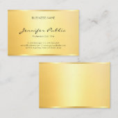 Professioneel Elegant Faux Gold Minimalistisch Mod Visitekaartje (Voorkant / Achterkant)