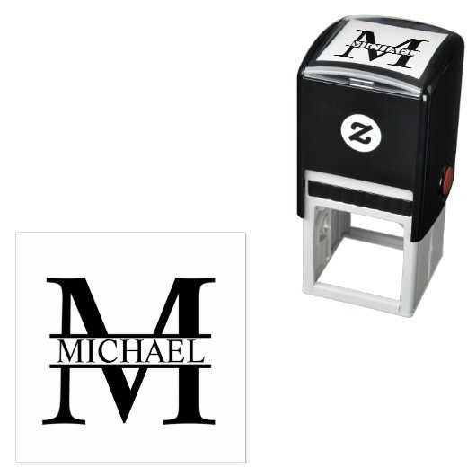 Professioneel Elegant Gepersonaliseerd Monogram Zelfinktende Stempel (In situ)