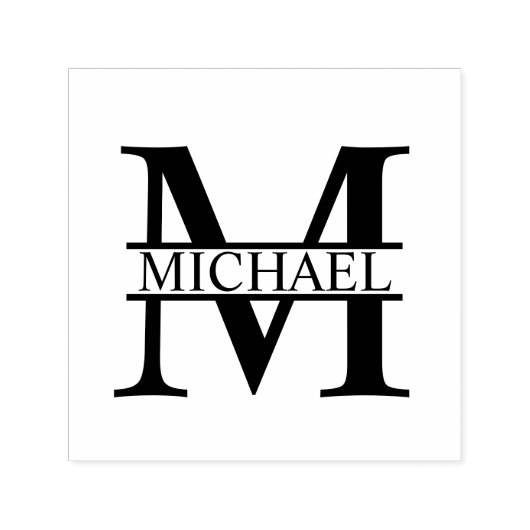 Professioneel Elegant Gepersonaliseerd Monogram Zelfinktende Stempel (Design)