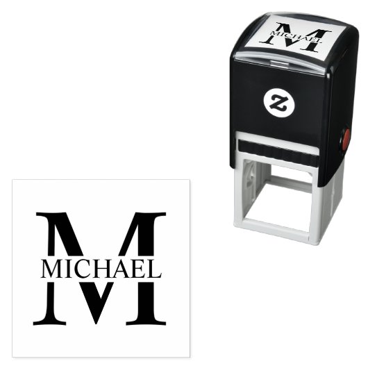 Professioneel Elegant Gepersonaliseerd Monogram Zelfinktende Stempel (In situ)
