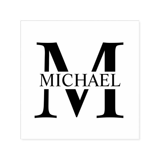 Professioneel Elegant Gepersonaliseerd Monogram Zelfinktende Stempel (Design)